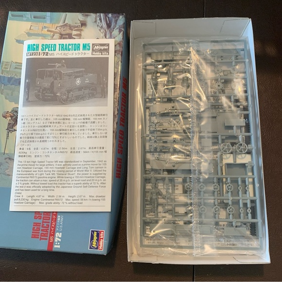 HASEGAWA HIGH SPEED TRACTOR M5 Model Kit 1/72 New In Box 1991 MT23:500 - Picture 2 of 2
